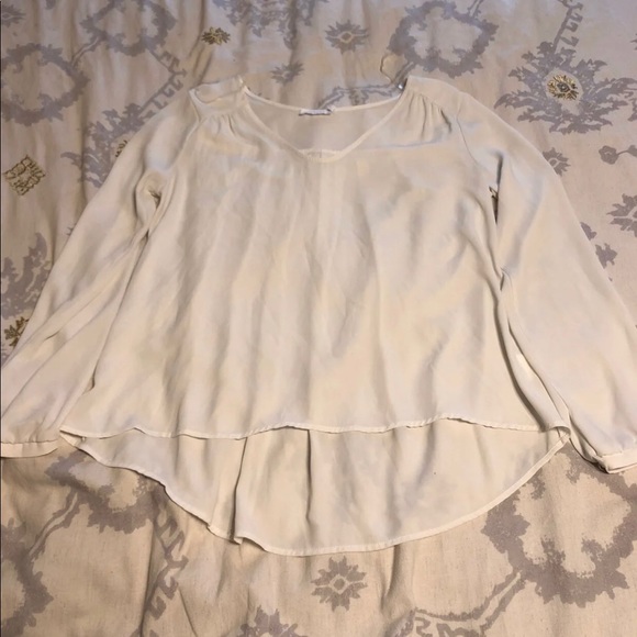 White chiffon blouse - Picture 1 of 2